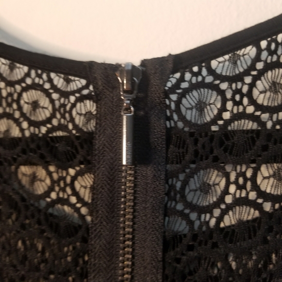 KENSIE Lace Inset Ponte Sheath Dress - Picture 5 of 7